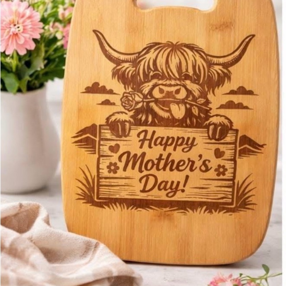 Mother's Day Bamboo Cutting Board